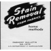 Stain Removal from Fabrics - Home Methods